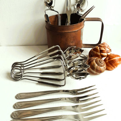 12 Piece Escargot Cutlery Set. Escargot Tongs and Forks from Tiggy & Pip - Just €90! Shop now at Tiggy and Pip