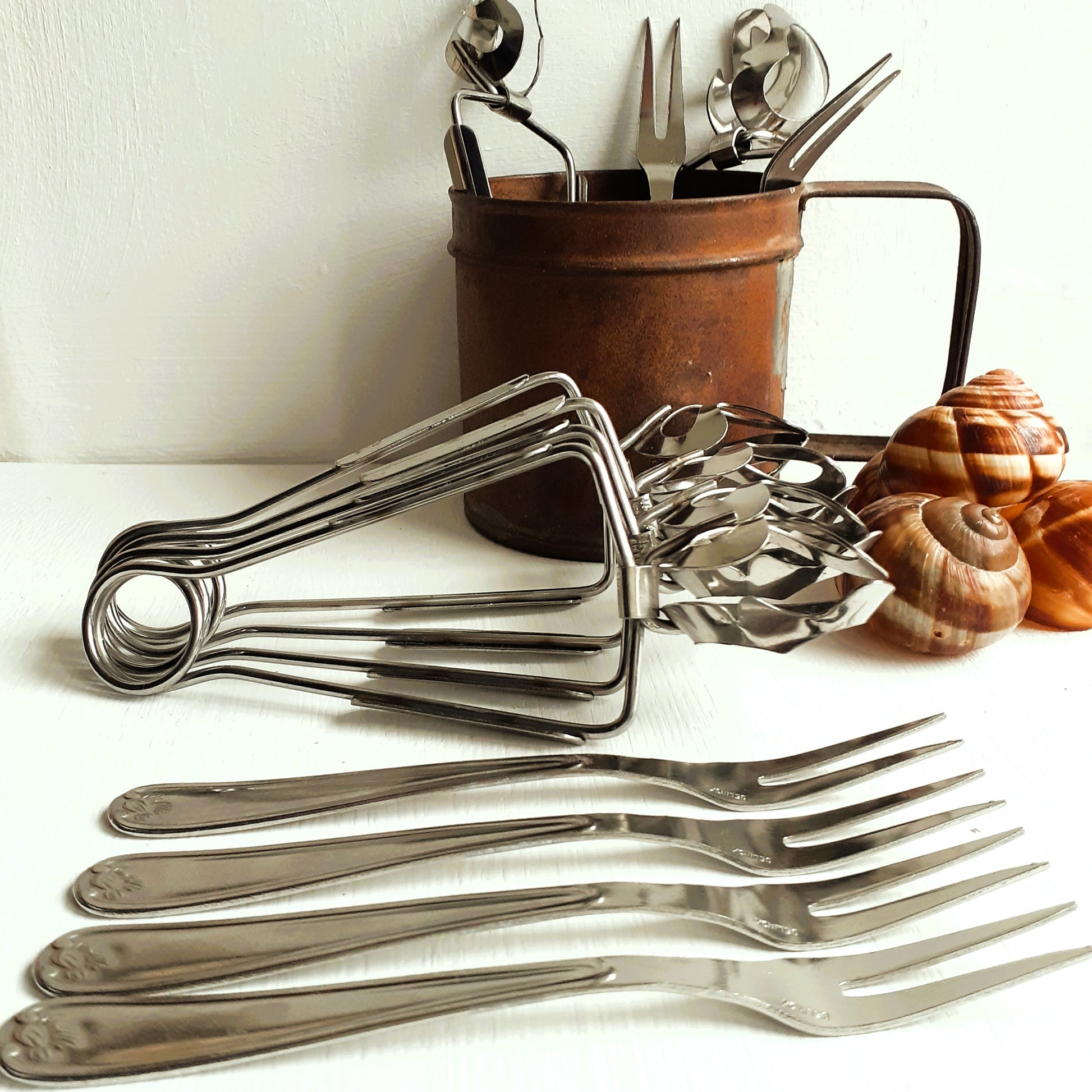 12 Piece Escargot Cutlery Set. Escargot Tongs and Forks from Tiggy & Pip - Just €90! Shop now at Tiggy and Pip