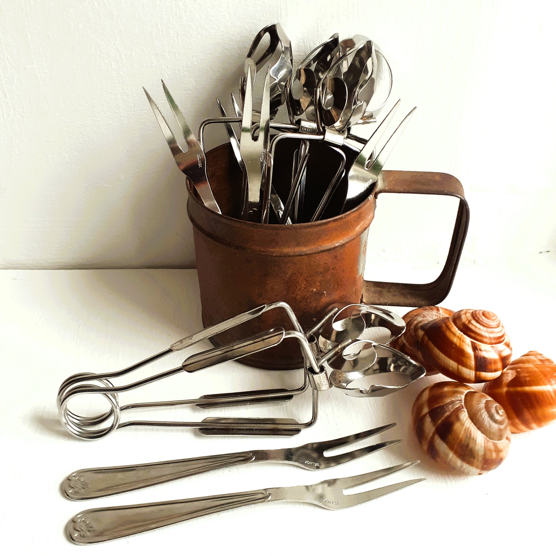 12 Piece Escargot Cutlery Set. Escargot Tongs and Forks from Tiggy & Pip - Just €90! Shop now at Tiggy and Pip