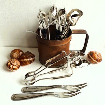 12 Piece Escargot Cutlery Set. Escargot Tongs and Forks from Tiggy & Pip - Just €90! Shop now at Tiggy and Pip