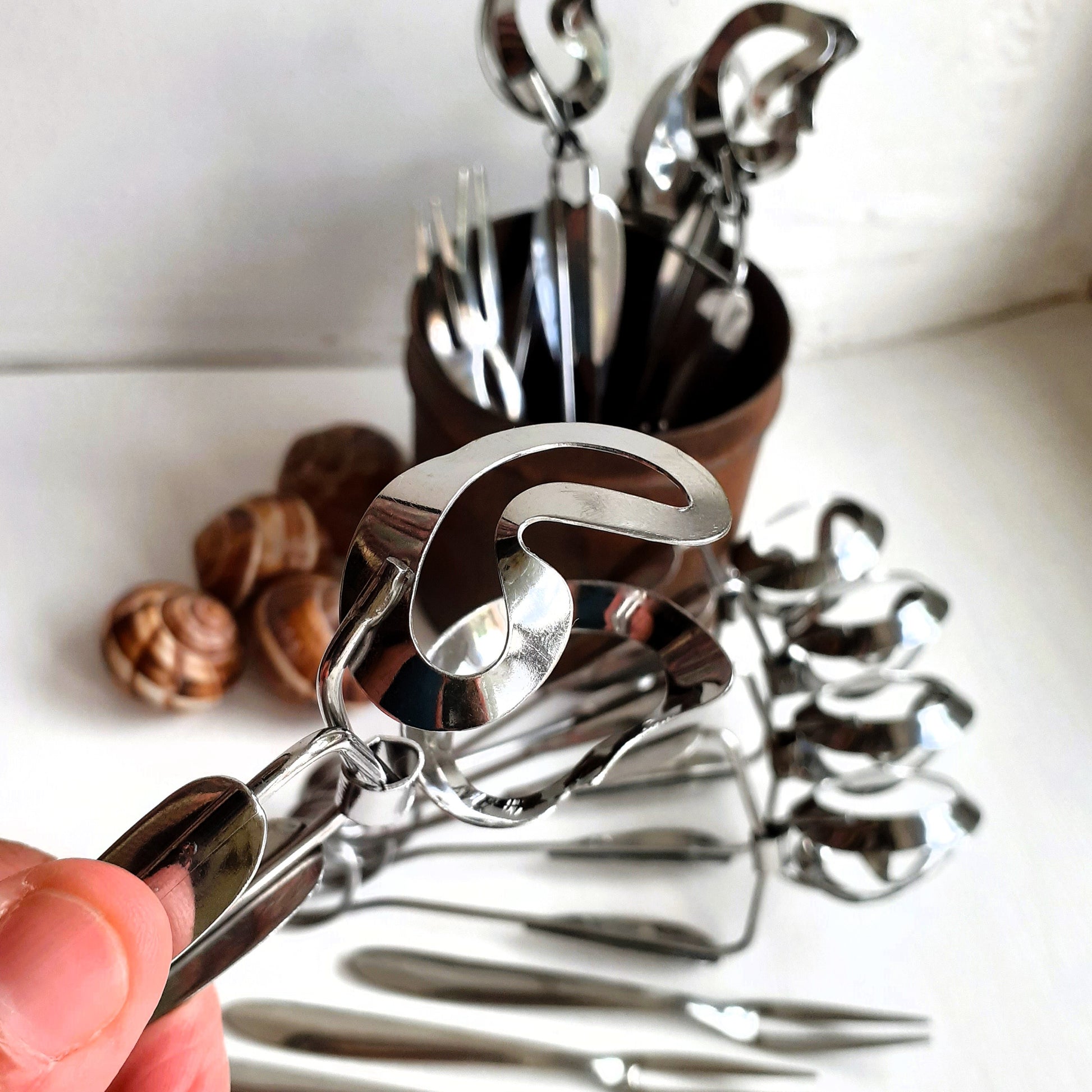 16 Piece Escargot Cutlery Set. Escargot Tongs and Forks from Tiggy & Pip - Just €120! Shop now at Tiggy and Pip