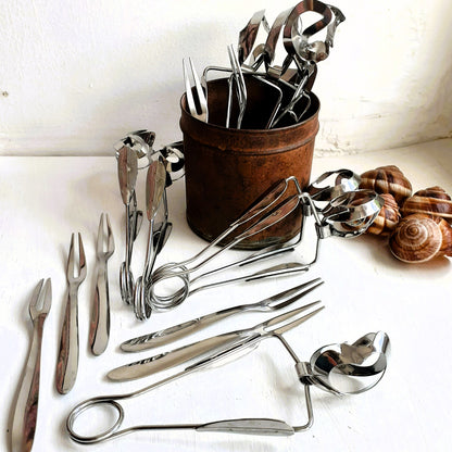 16 Piece Escargot Cutlery Set. Escargot Tongs and Forks from Tiggy & Pip - Just €120! Shop now at Tiggy and Pip