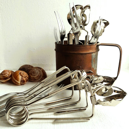 16 Piece Escargot Cutlery Set. Escargot Tongs and Forks from Tiggy & Pip - Just €120! Shop now at Tiggy and Pip