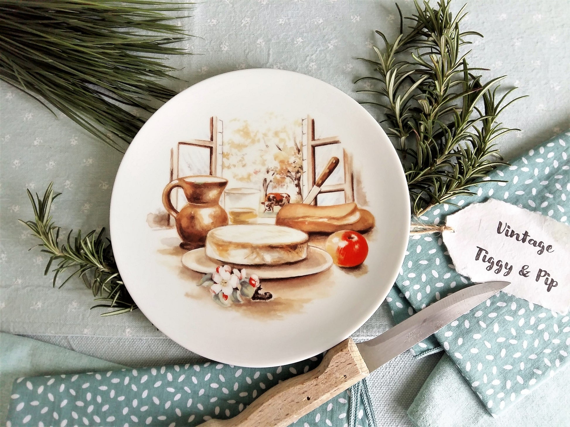 Six Limoges Porcelain Cheese Plates. from Tiggy & Pip - Just €138! Shop now at Tiggy and Pip