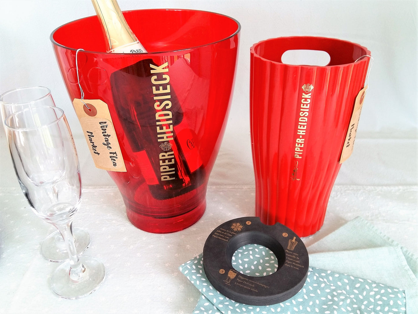 Piper Heidsieck Champagne Ice Buckets. from Tiggy & Pip - Just €75! Shop now at Tiggy and Pip