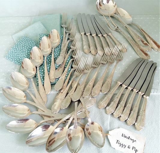 39 Piece Silver Plated Flatware Set. from Tiggy & Pip - Just €220! Shop now at Tiggy and Pip