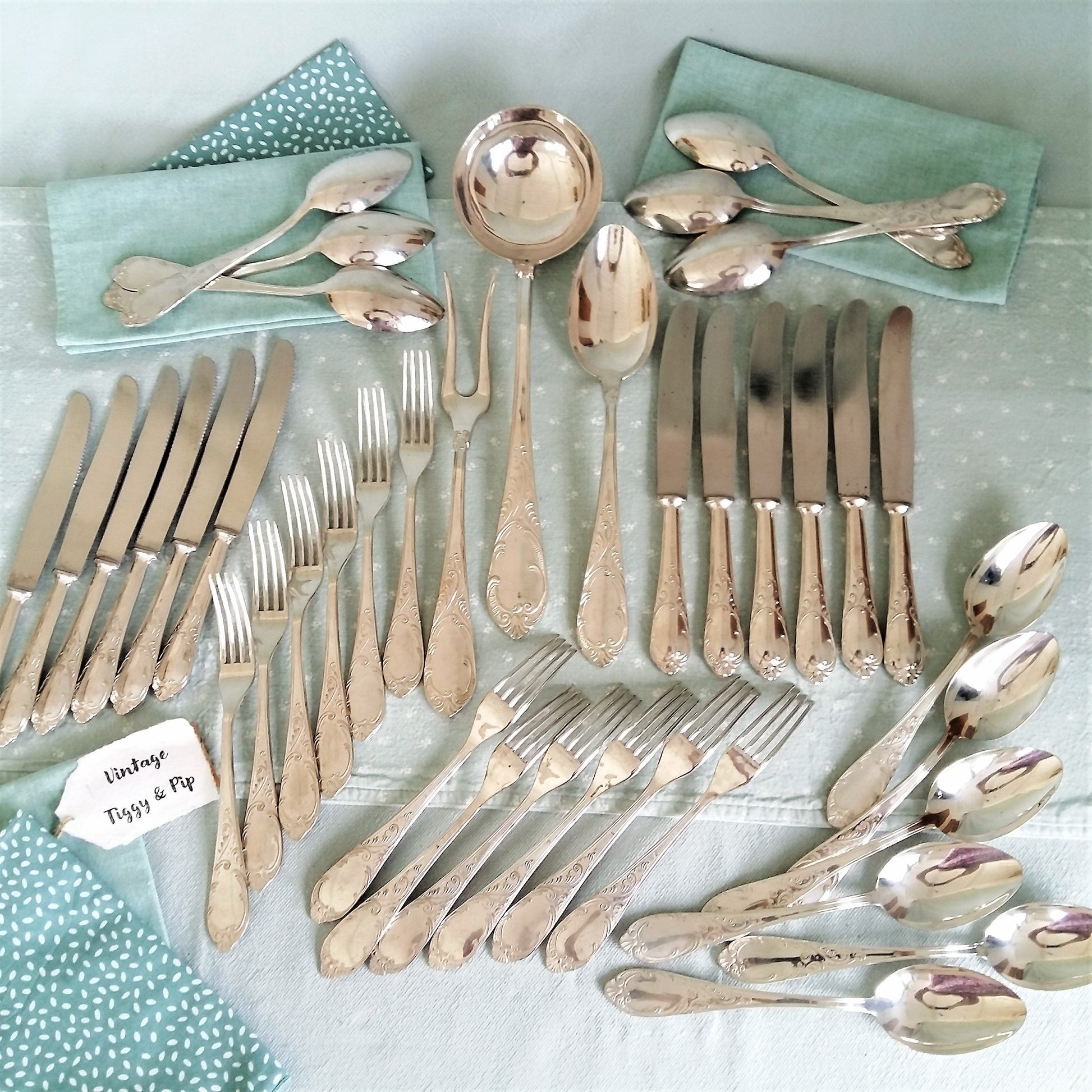 39 Piece Silver Plated Flatware Set. from Tiggy & Pip - Just €220! Shop now at Tiggy and Pip