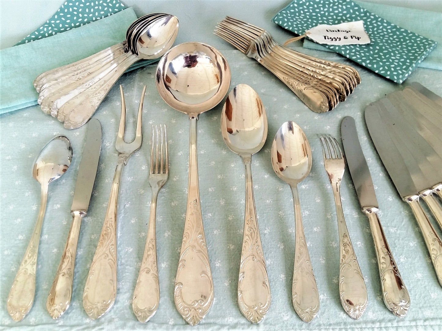 39 Piece Silver Plated Flatware Set. from Tiggy & Pip - Just €220! Shop now at Tiggy and Pip