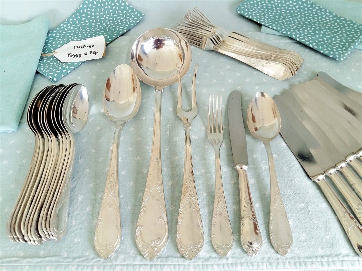 39 Piece Silver Plated Flatware Set. from Tiggy & Pip - Just €220! Shop now at Tiggy and Pip