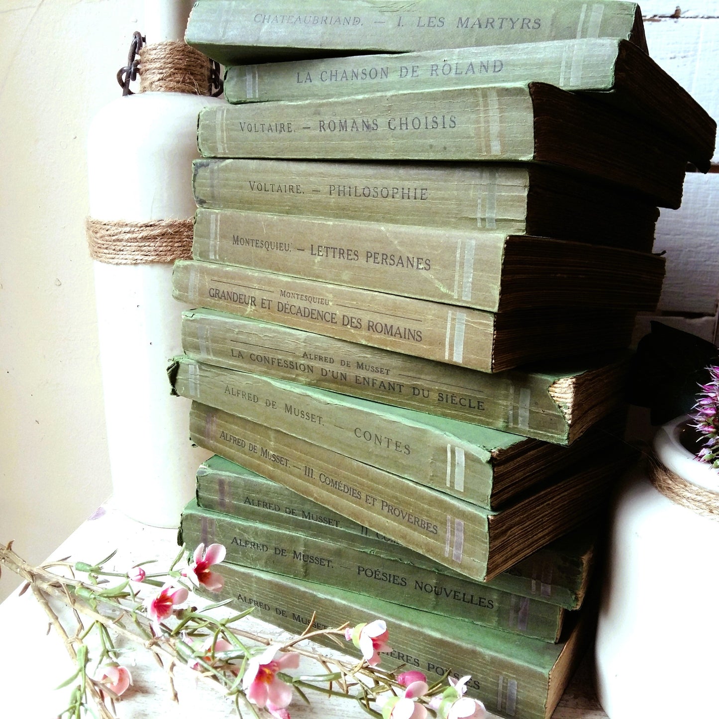 Green Book Stack of Classic French Literature from Tiggy & Pip - Just €180! Shop now at Tiggy and Pip