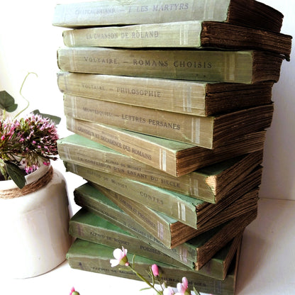 Green Book Stack of Classic French Literature from Tiggy & Pip - Just €180! Shop now at Tiggy and Pip