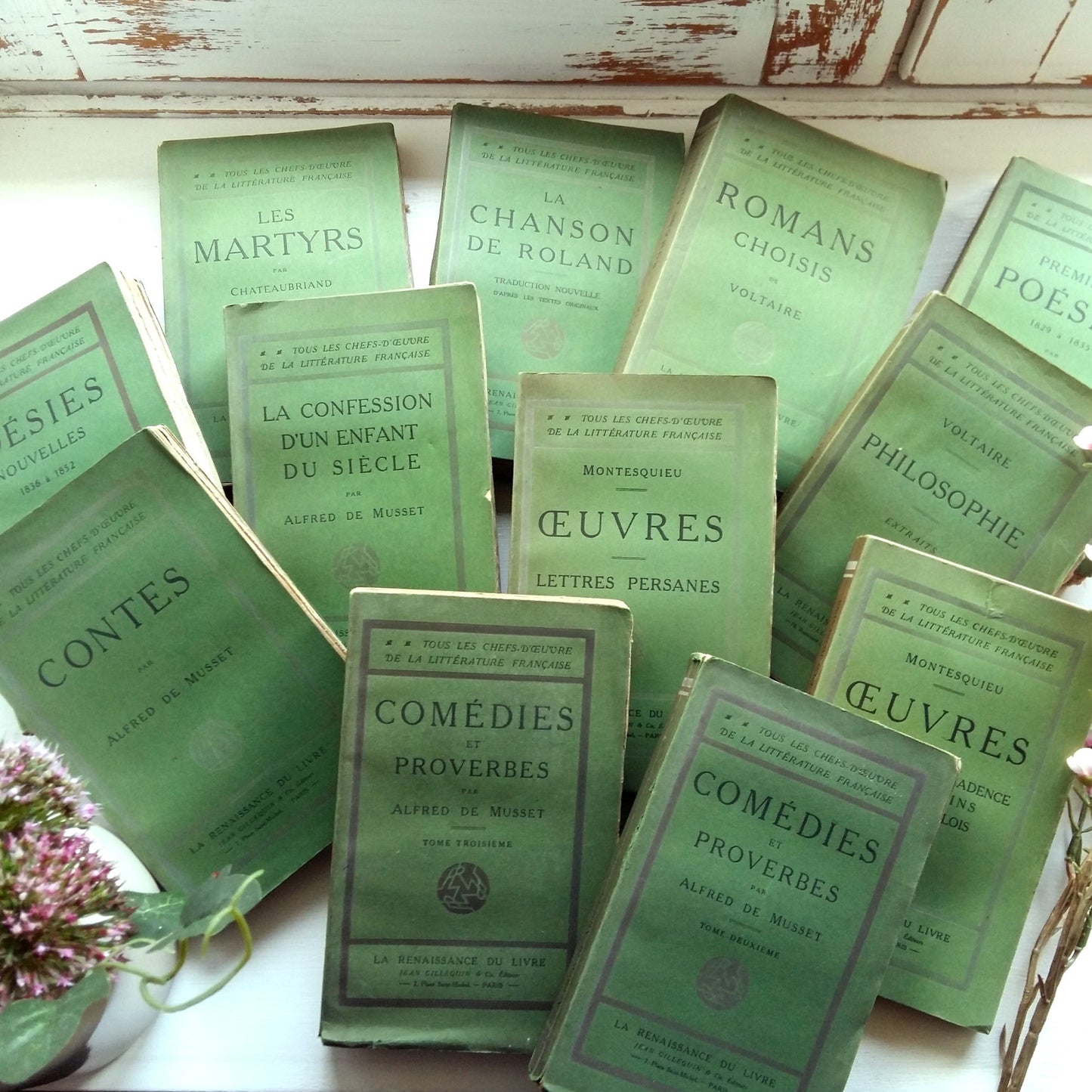 Green Book Stack of Classic French Literature from Tiggy & Pip - Just €180! Shop now at Tiggy and Pip