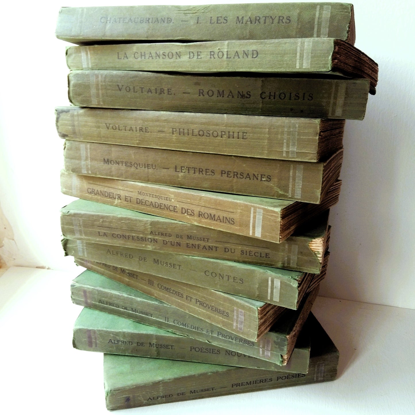 Green Book Stack of Classic French Literature from Tiggy & Pip - Just €180! Shop now at Tiggy and Pip