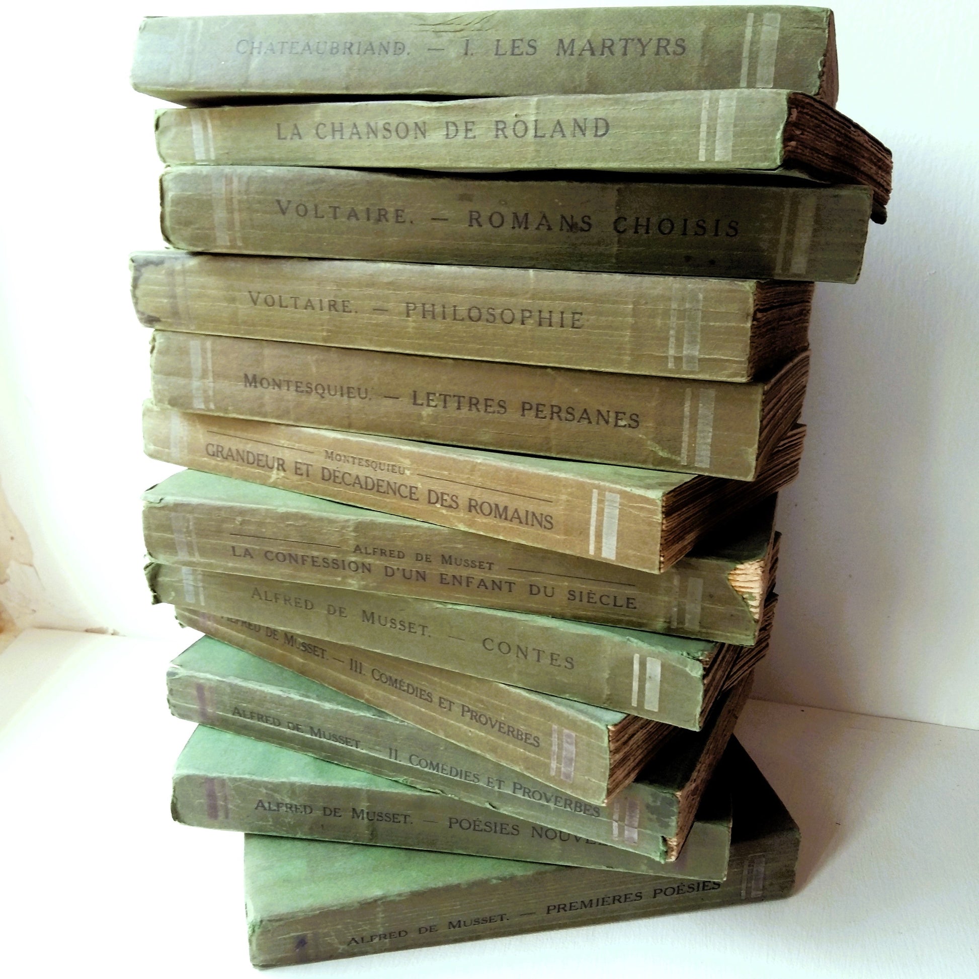 Green Book Stack of Classic French Literature from Tiggy & Pip - Just €180! Shop now at Tiggy and Pip