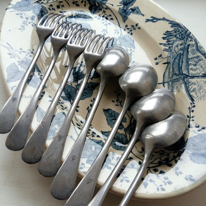 Set of 8 Antique Forks & Dessert Spoons from Tiggy & Pip - Just €64! Shop now at Tiggy and Pip