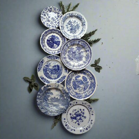 8 Mix and Match Blue and White Plates/Dishes from Tiggy & Pip - Just €199! Shop now at Tiggy and Pip