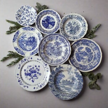 8 Mix and Match Blue and White Plates/Dishes from Tiggy & Pip - Just €199! Shop now at Tiggy and Pip