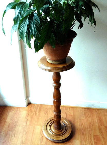 Wooden Pedestal Plant Stand from Tiggy & Pip - Just €220! Shop now at Tiggy and Pip