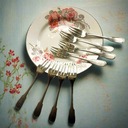 Eight Hallmarked Pastry Forks. Cake Forks from Tiggy & Pip - Just €64! Shop now at Tiggy and Pip