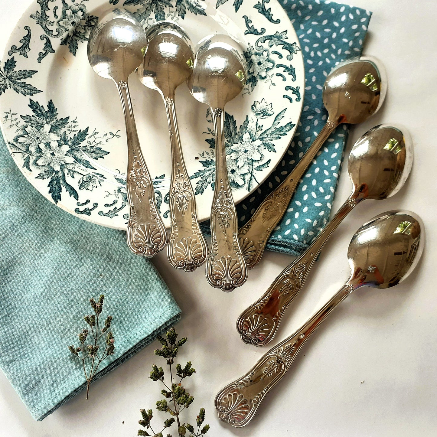 Set of 6 Silver Plated Dessert Spoons from Tiggy & Pip - Just €54! Shop now at Tiggy and Pip