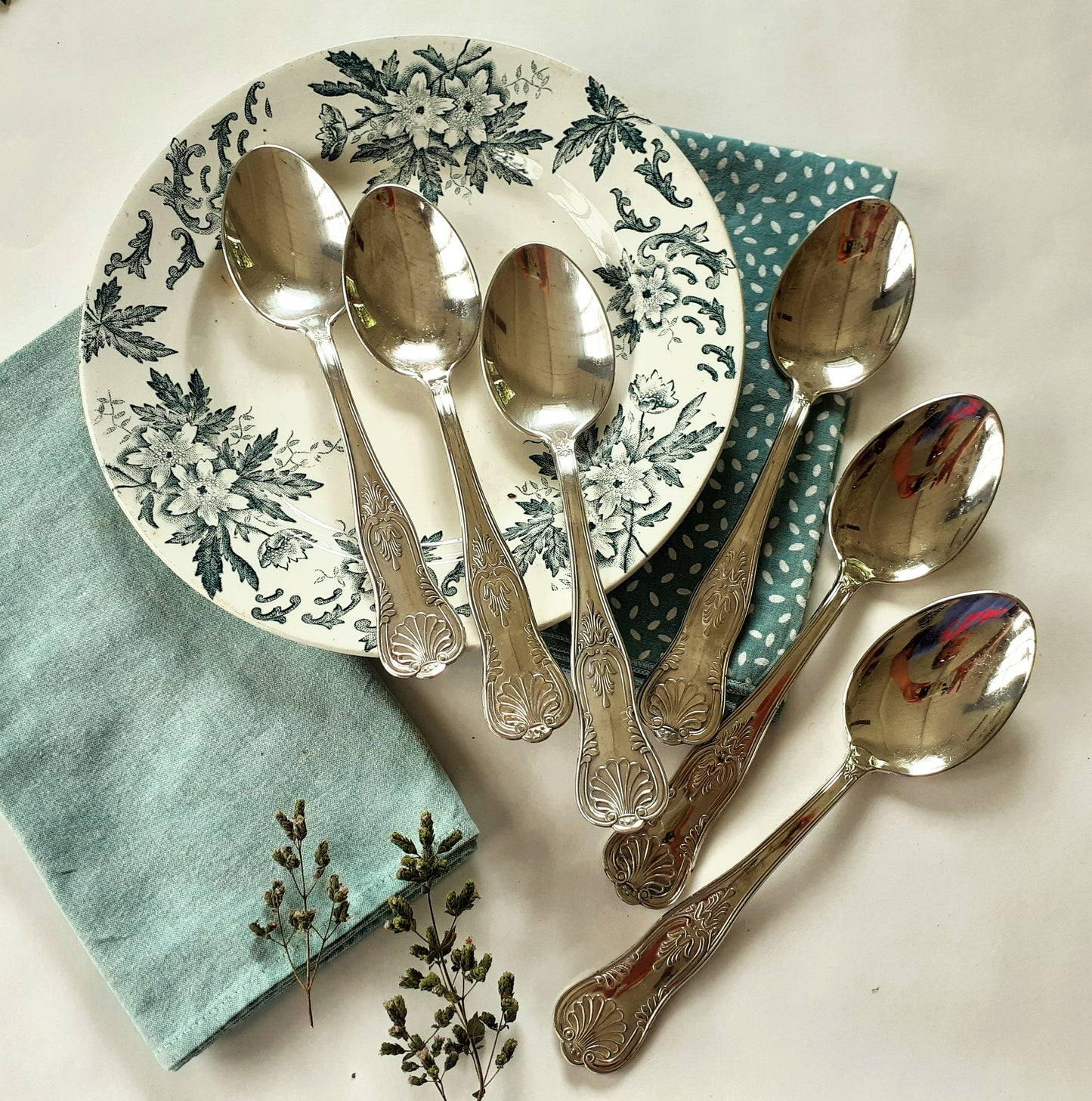 Set of 6 Silver Plated Dessert Spoons from Tiggy & Pip - Just €54! Shop now at Tiggy and Pip