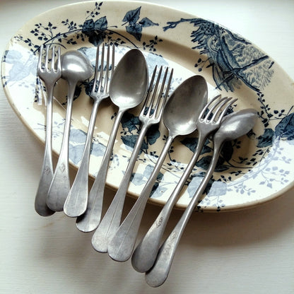 8 Antique Forks & Dessert Spoons from Tiggy & Pip - Just €64! Shop now at Tiggy and Pip