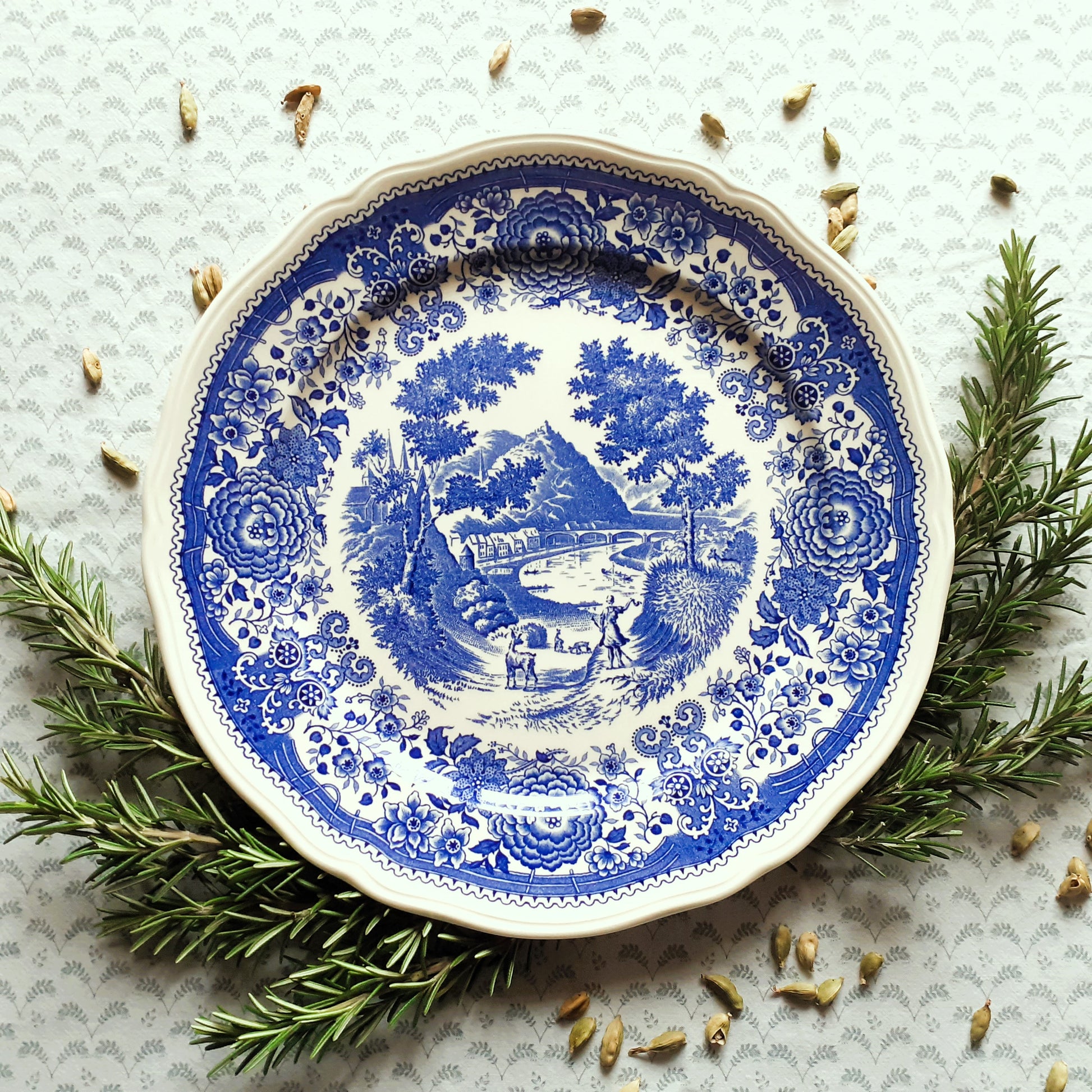 EIGHT Mix and Match Blue and White China Plates/Dishes from Tiggy & Pip - Just €199! Shop now at Tiggy and Pip