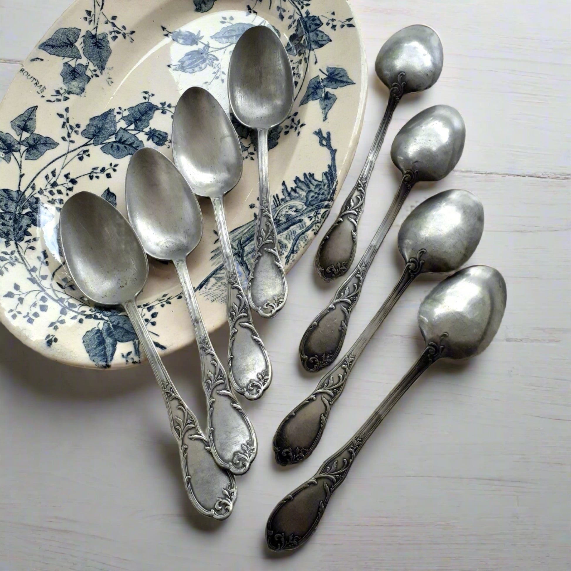 8 Antique Spoons. Rococo Style Dessert Spoons from Tiggy & Pip - Just €88! Shop now at Tiggy and Pip