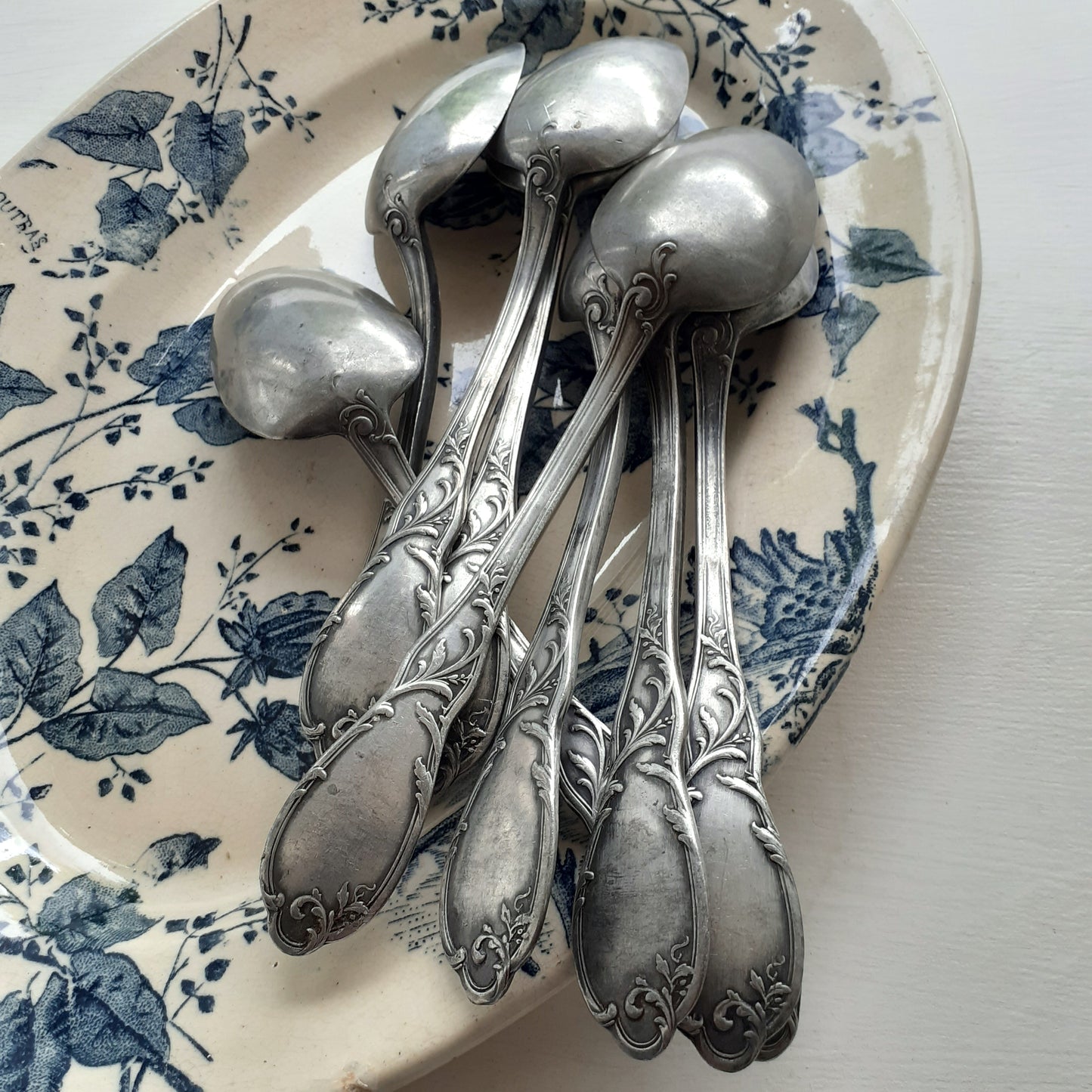 8 Antique Spoons. Rococo Style Dessert Spoons from Tiggy & Pip - Just €88! Shop now at Tiggy and Pip