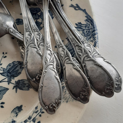 8 Antique Spoons. Rococo Style Dessert Spoons from Tiggy & Pip - Just €88! Shop now at Tiggy and Pip