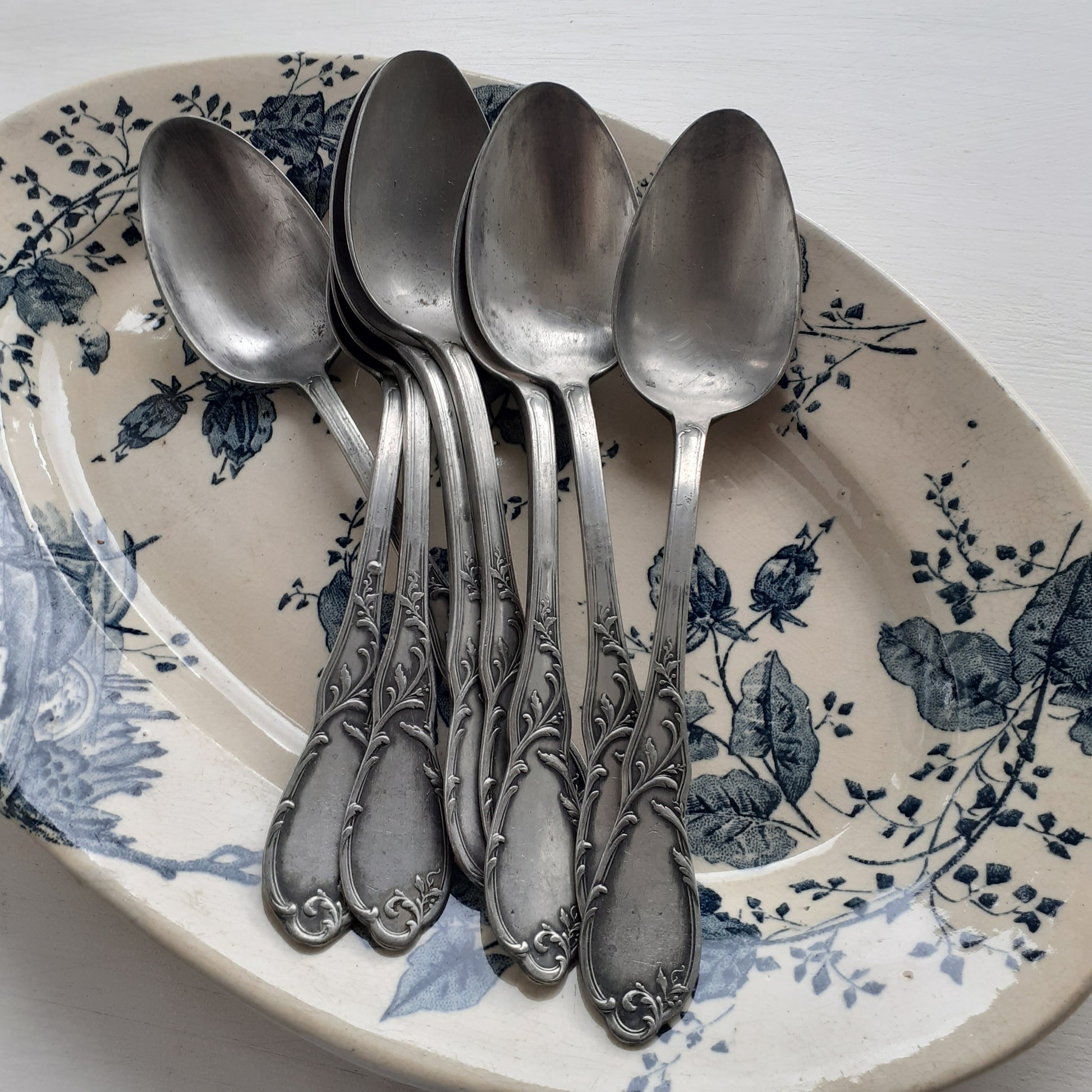 8 Antique Spoons. Rococo Style Dessert Spoons from Tiggy & Pip - Just €88! Shop now at Tiggy and Pip