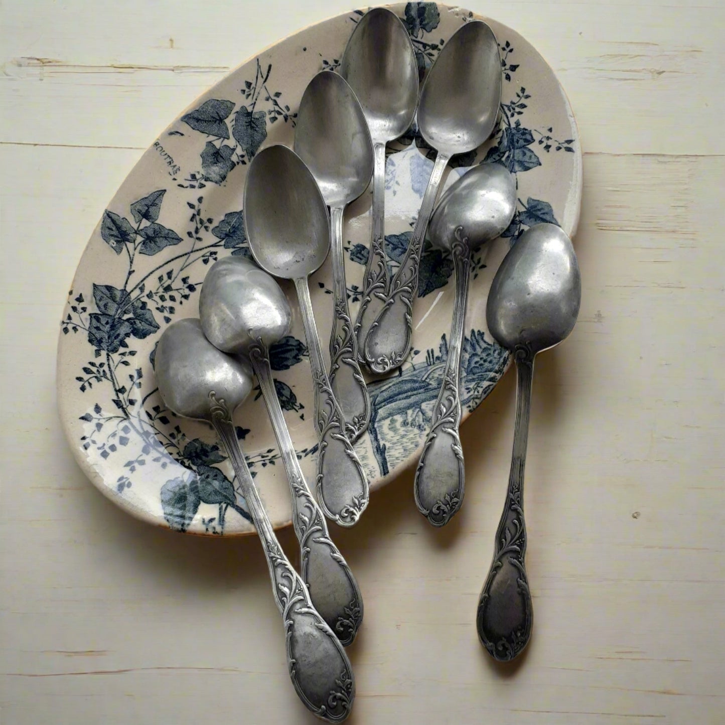 8 Antique Spoons. Rococo Style Dessert Spoons from Tiggy & Pip - Just €88! Shop now at Tiggy and Pip