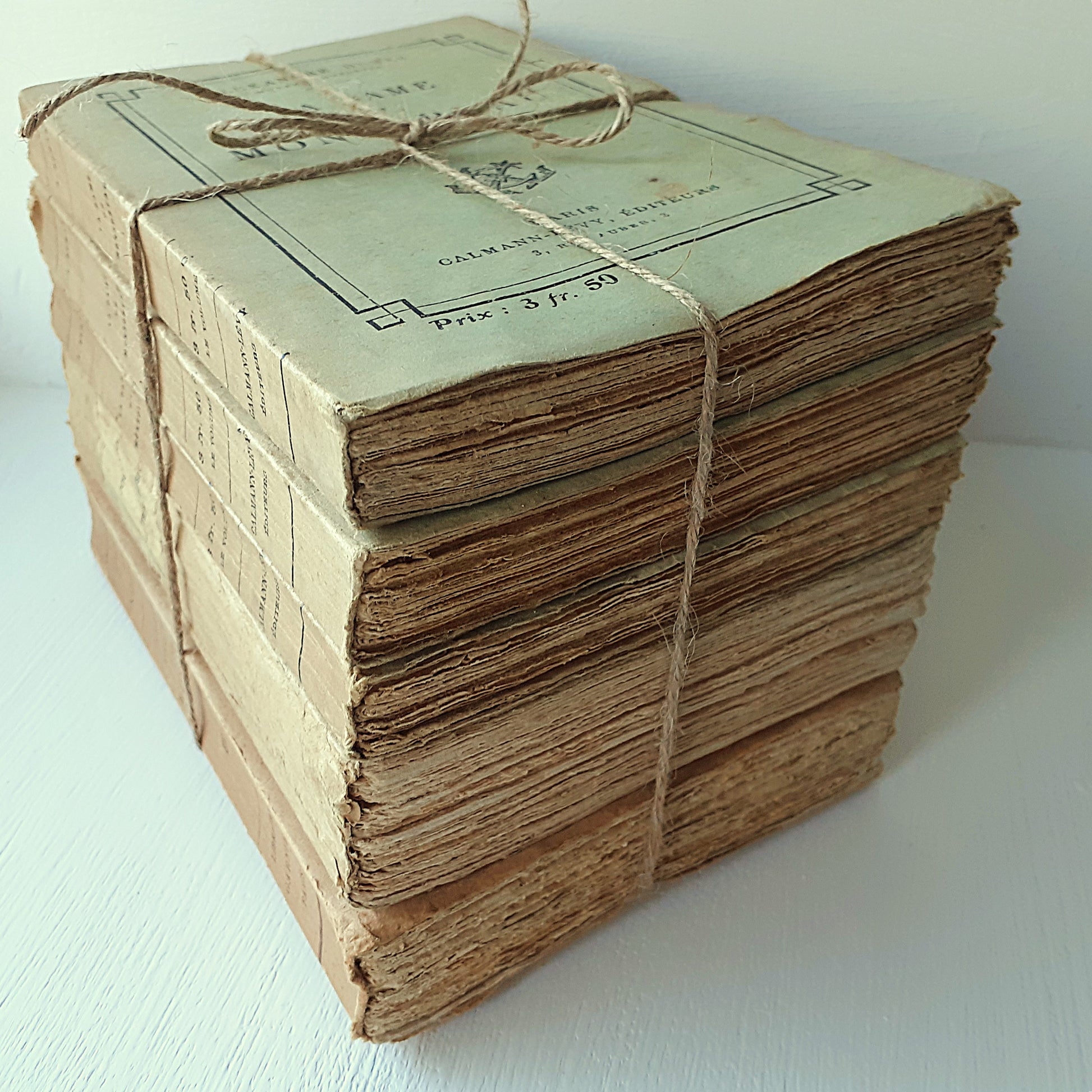 Antique Book Stack of French Classics from Tiggy & Pip - Just €120! Shop now at Tiggy and Pip