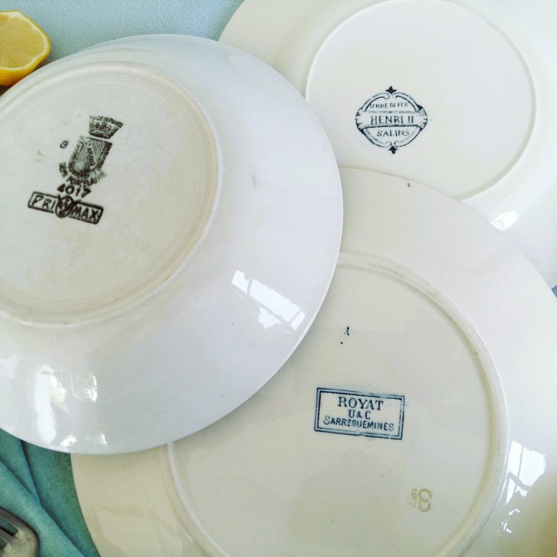 6 Antique 1800s Ironstone Transferware Plates from Tiggy & Pip - Just €220! Shop now at Tiggy and Pip