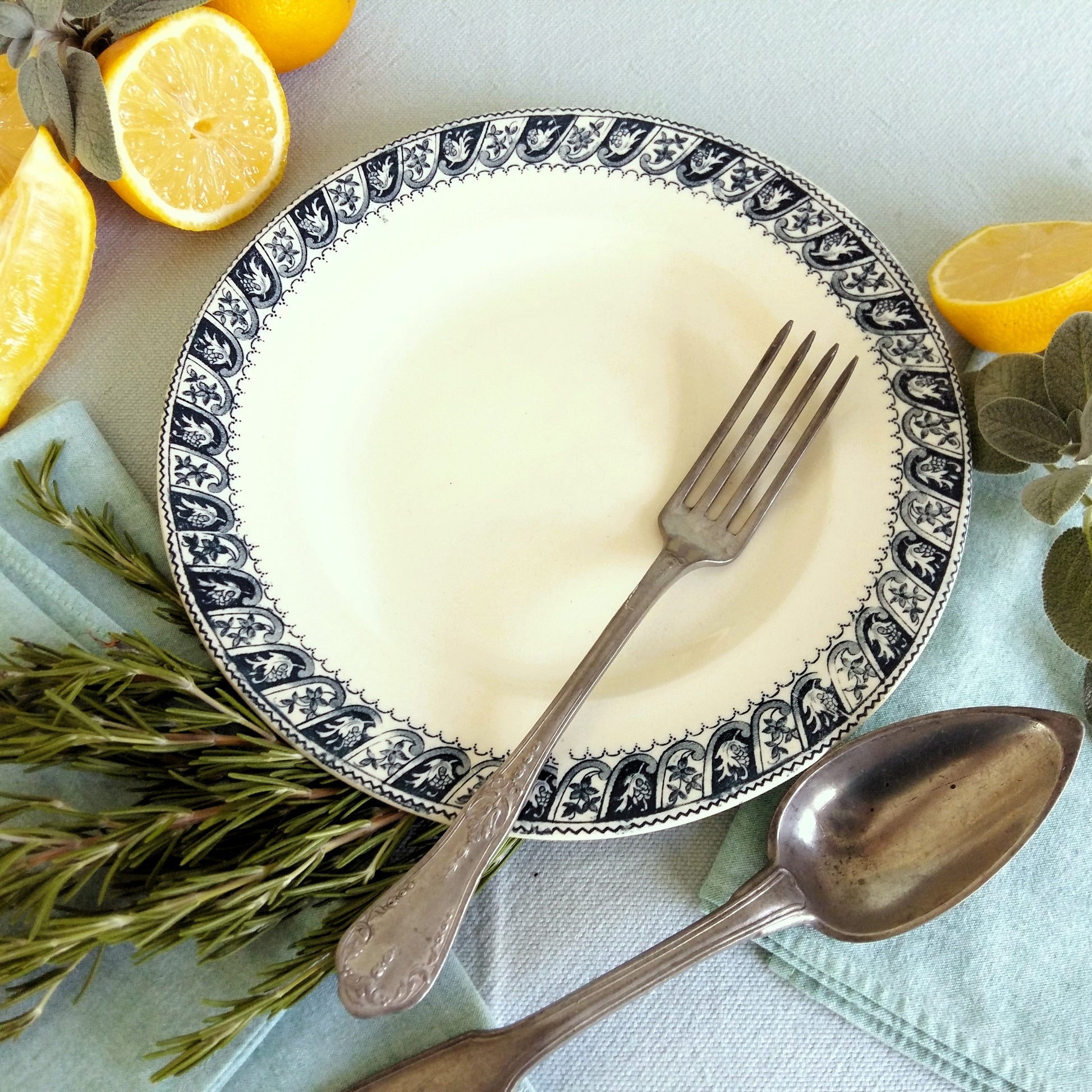 6 Antique Ironstone Transferware Plates from Tiggy & Pip - Just €216! Shop now at Tiggy and Pip