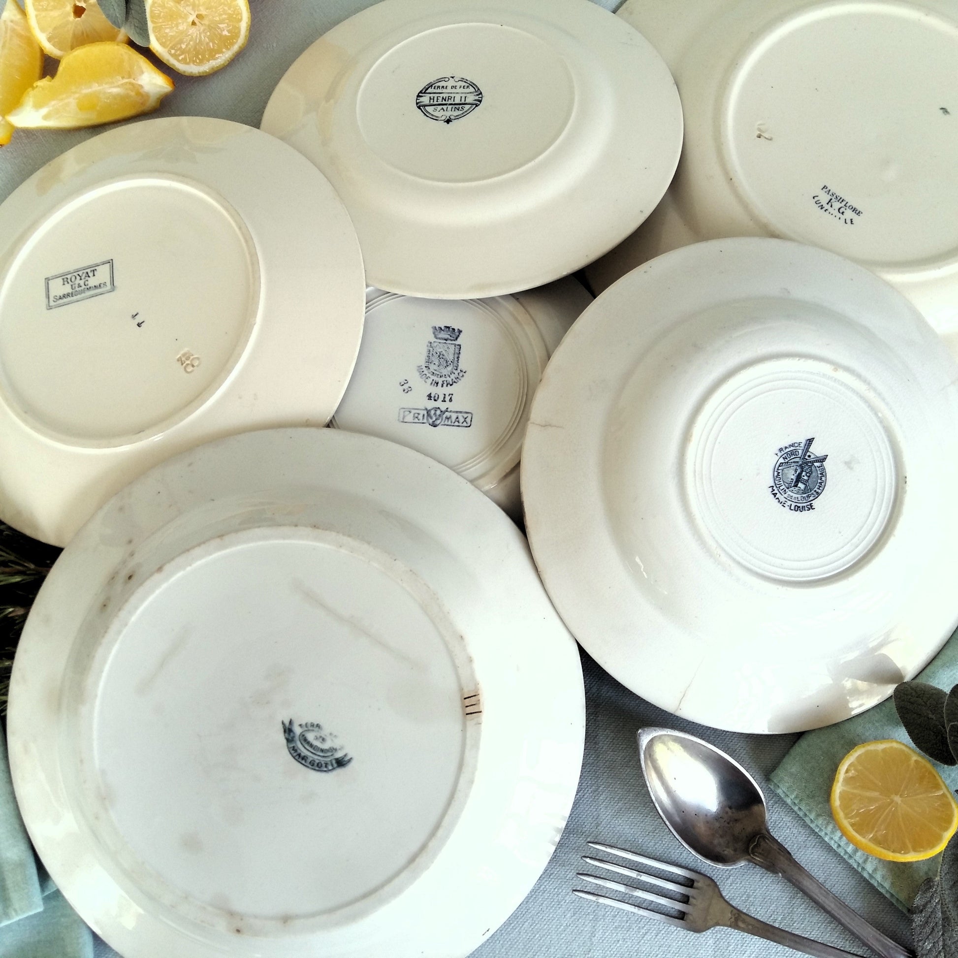 6 Antique Ironstone Transferware Plates from Tiggy & Pip - Just €216! Shop now at Tiggy and Pip