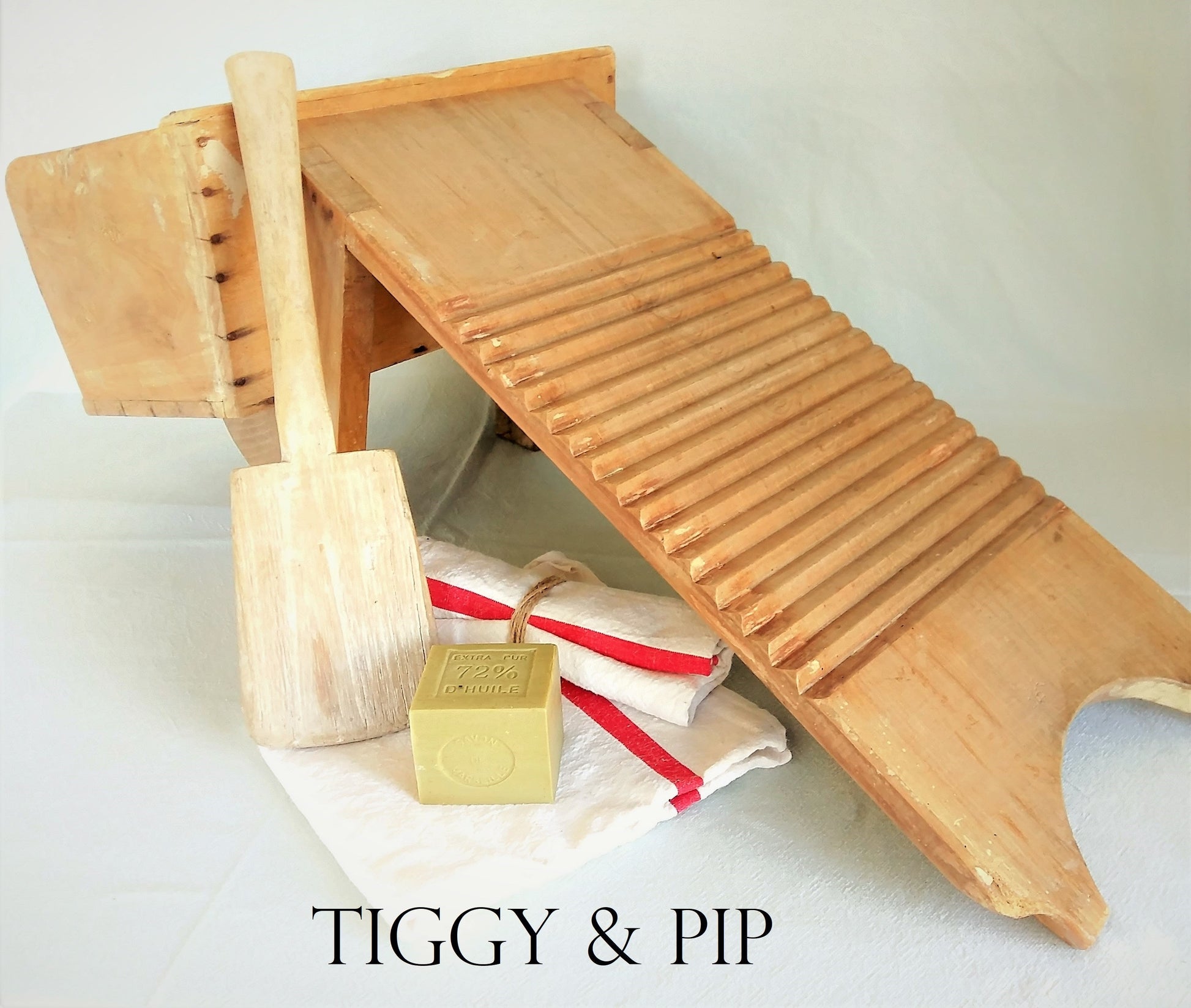 Antique Washboard and Paddle from Tiggy & Pip - Just €380! Shop now at Tiggy and Pip