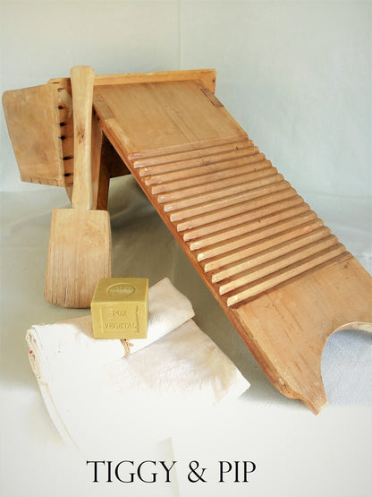 Antique Washboard and Paddle from Tiggy & Pip - Just €380! Shop now at Tiggy and Pip