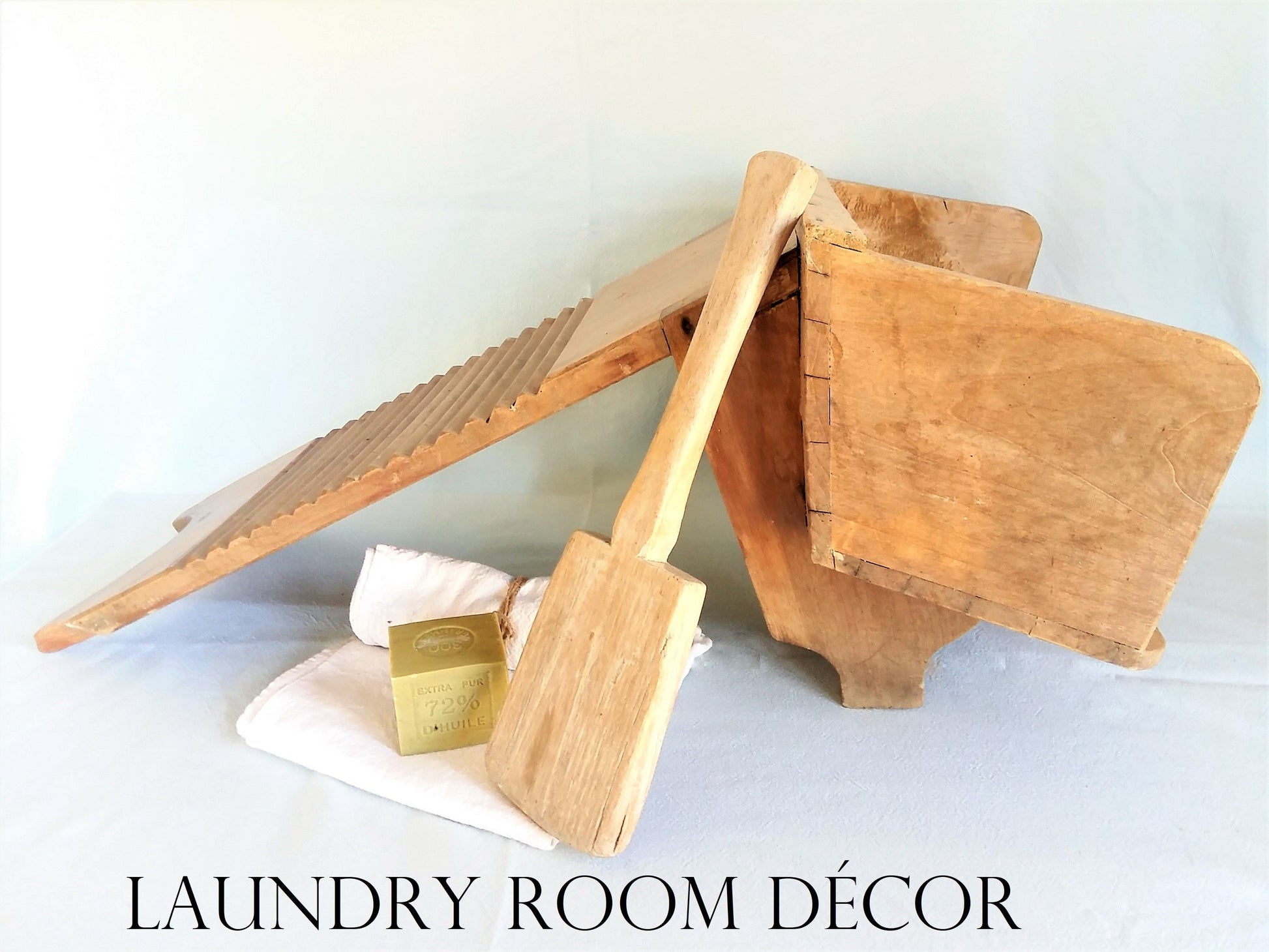 Antique Washboard and Paddle from Tiggy & Pip - Just €380! Shop now at Tiggy and Pip