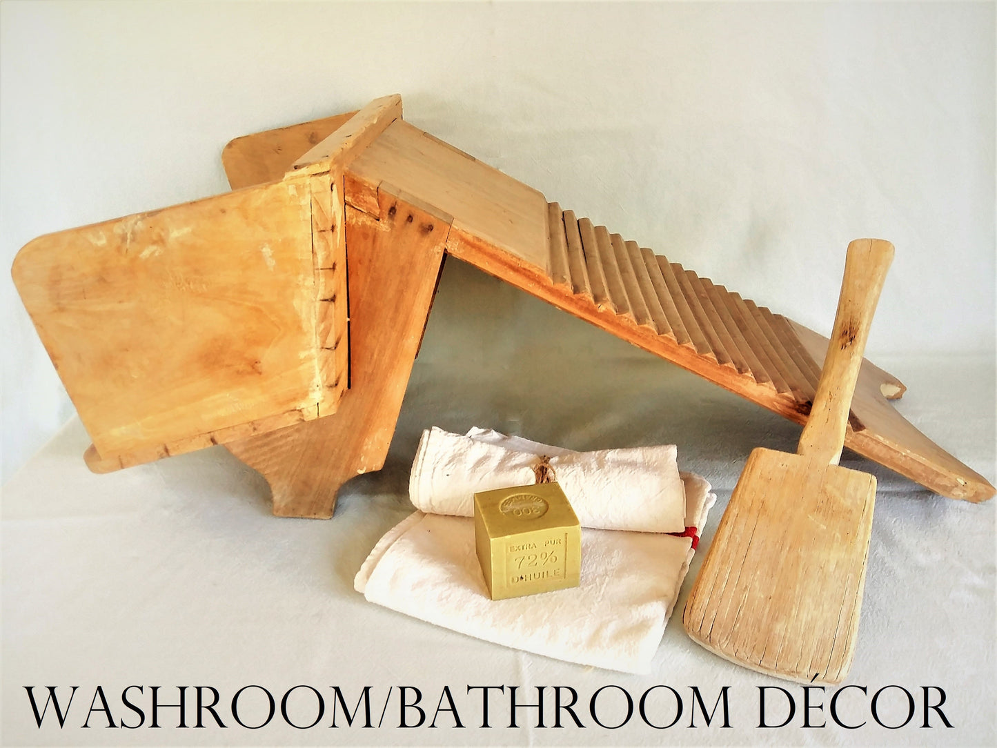 Antique Washboard and Paddle from Tiggy & Pip - Just €380! Shop now at Tiggy and Pip