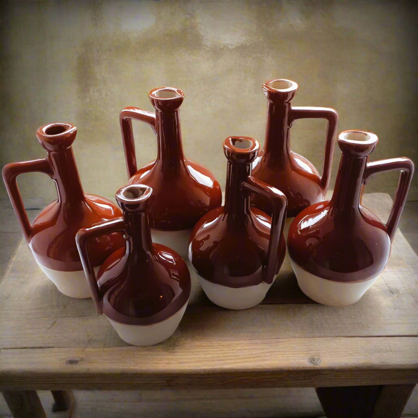 Set of SIX Medieval Style Earthenware Pitchers from Tiggy and Pip - Just €180! Shop now at Tiggy and Pip