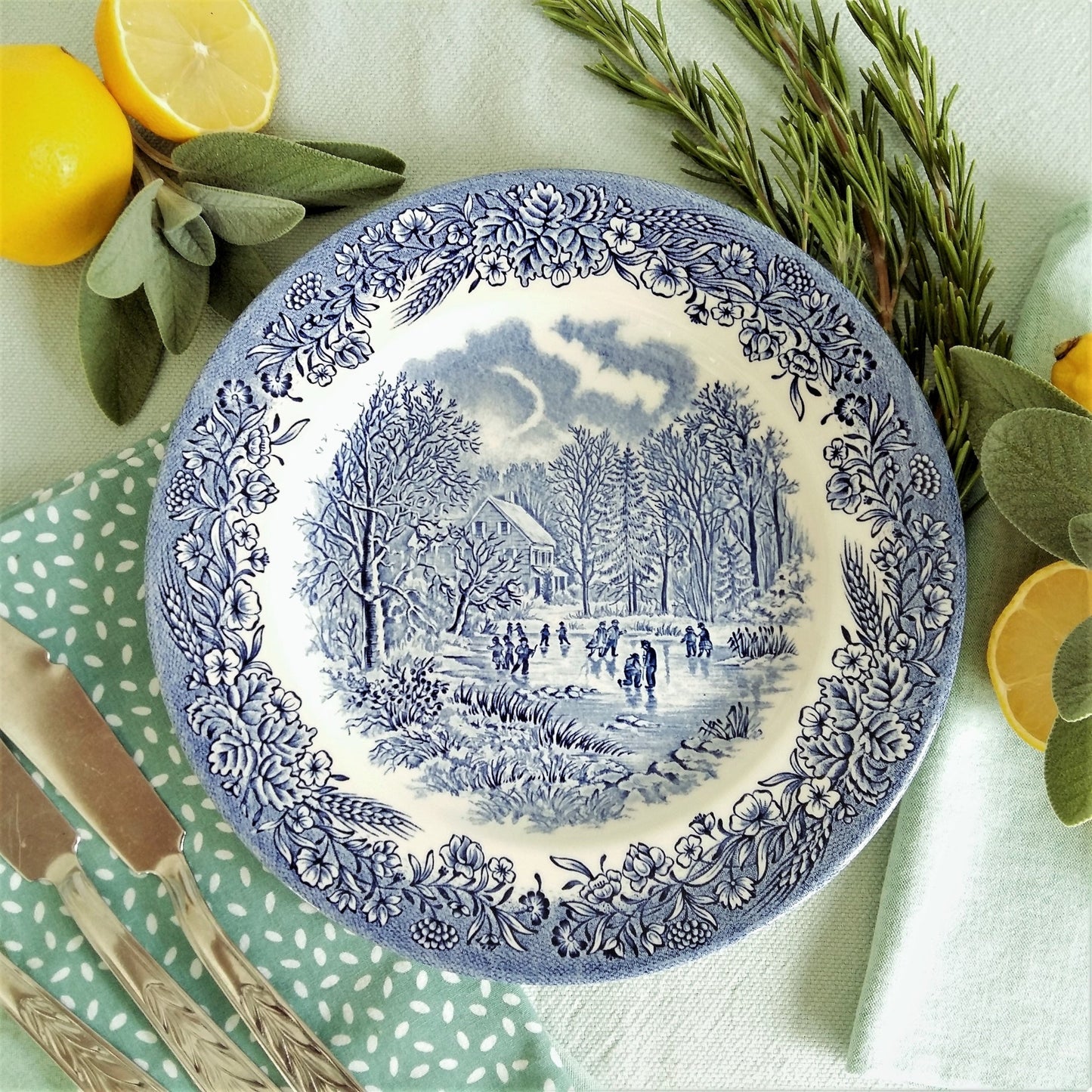 SIX Mismatched Transferware Plates from Tiggy & Pip - Just €149! Shop now at Tiggy and Pip