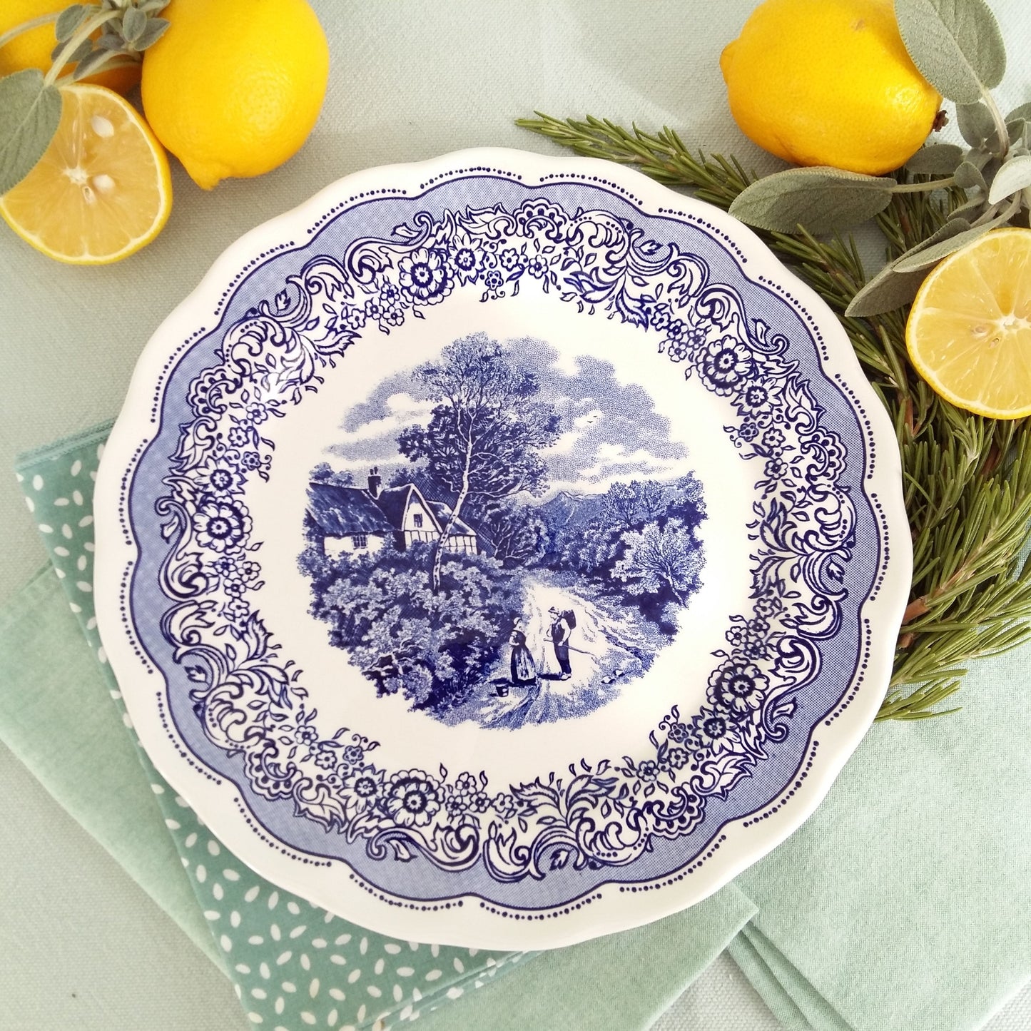 Eight mix and match transferware plates from Tiggy & Pip - Just €199! Shop now at Tiggy and Pip