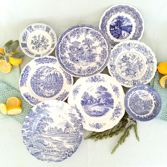 8 mix and match transferware plates and bowls from Tiggy & Pip - Just €199! Shop now at Tiggy and Pip