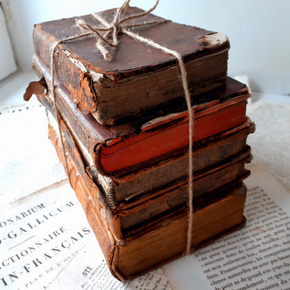 1800s Book Stack of Five Antique Books from Tiggy & Pip - Just €120! Shop now at Tiggy and Pip