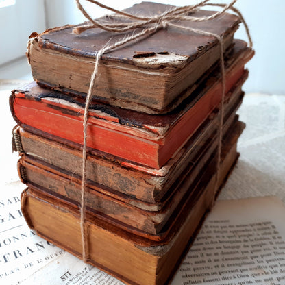 1800s Book Stack of Five Antique Books from Tiggy & Pip - Just €120! Shop now at Tiggy and Pip