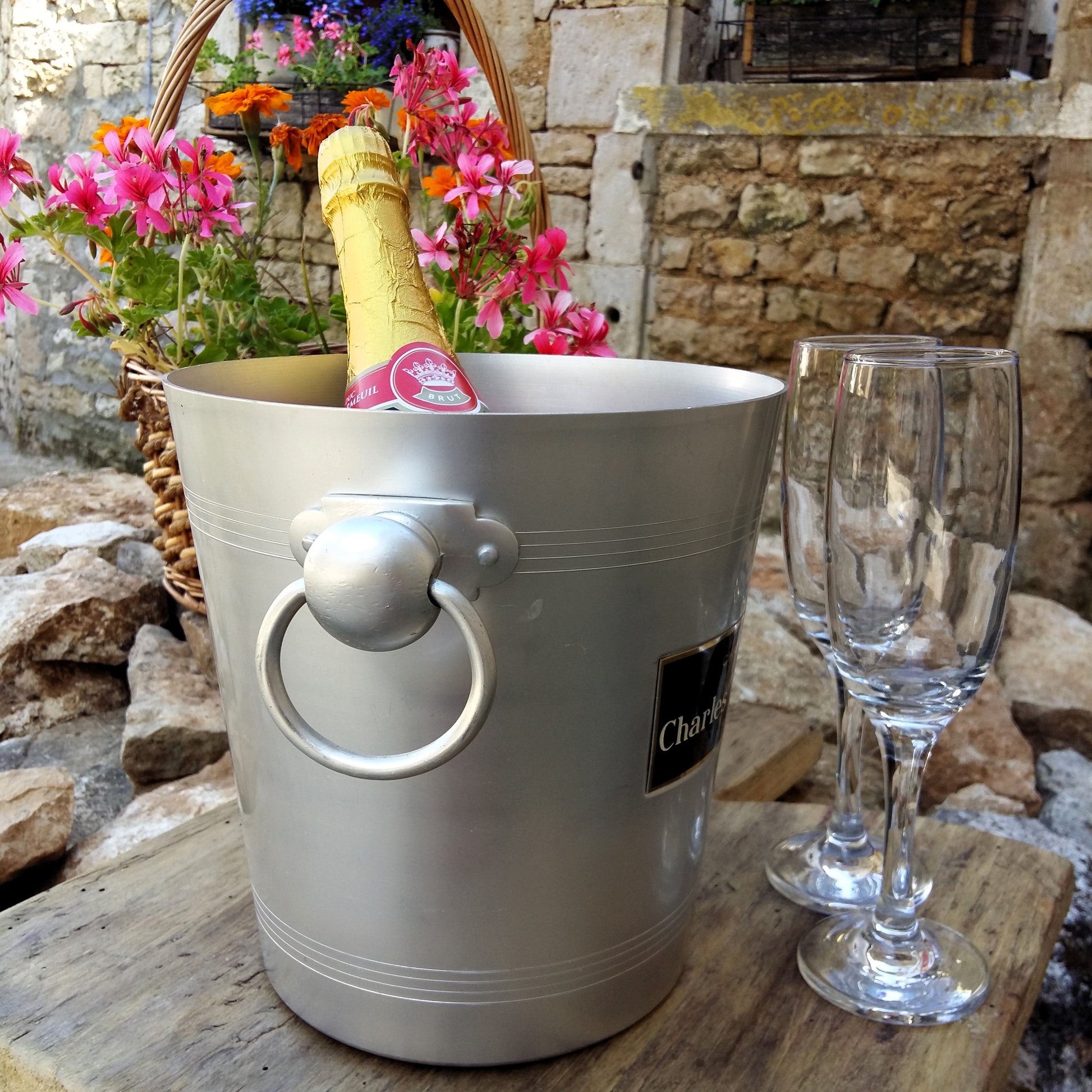 Vintage CHARLES HEIDSIECK Champagne Ice Bucket from Tiggy & Pip - Just €86! Shop now at Tiggy and Pip