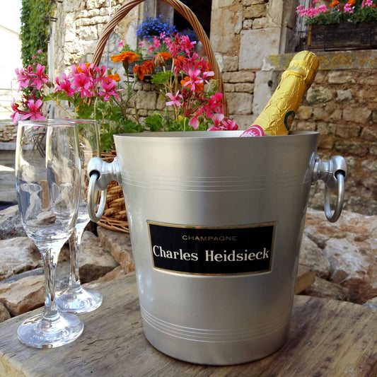 Vintage CHARLES HEIDSIECK Champagne Ice Bucket from Tiggy & Pip - Just €86! Shop now at Tiggy and Pip