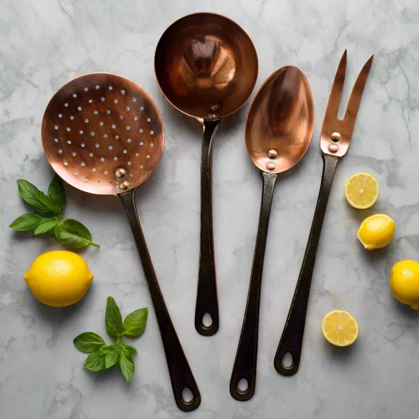 4 Professional Quality, Copper Kitchen Utensils from Tiggy & Pip - Just €146! Shop now at Tiggy and Pip