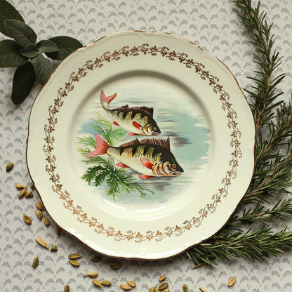 Six 1960s, French, Digoin Porcelain, Fish Plates from Tiggy & Pip - Just €168! Shop now at Tiggy and Pip